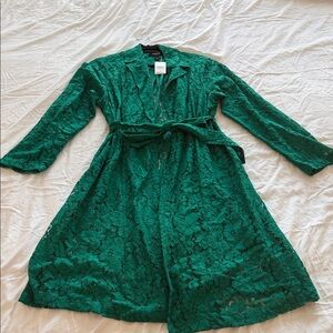 Torrid Teal Lace Long Sleeve Tunic